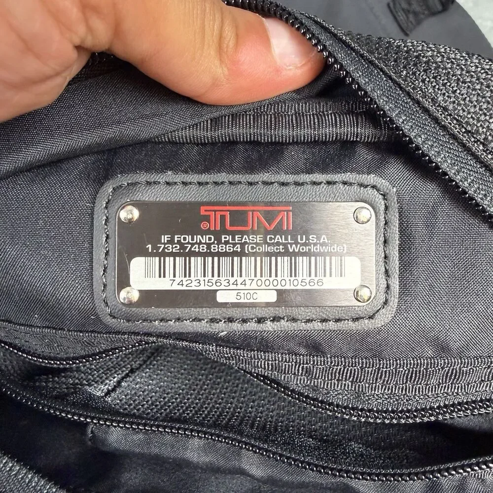 TUMI Black Ballistic Nylon Expandable Messenger Briefcase Shoulder Bag